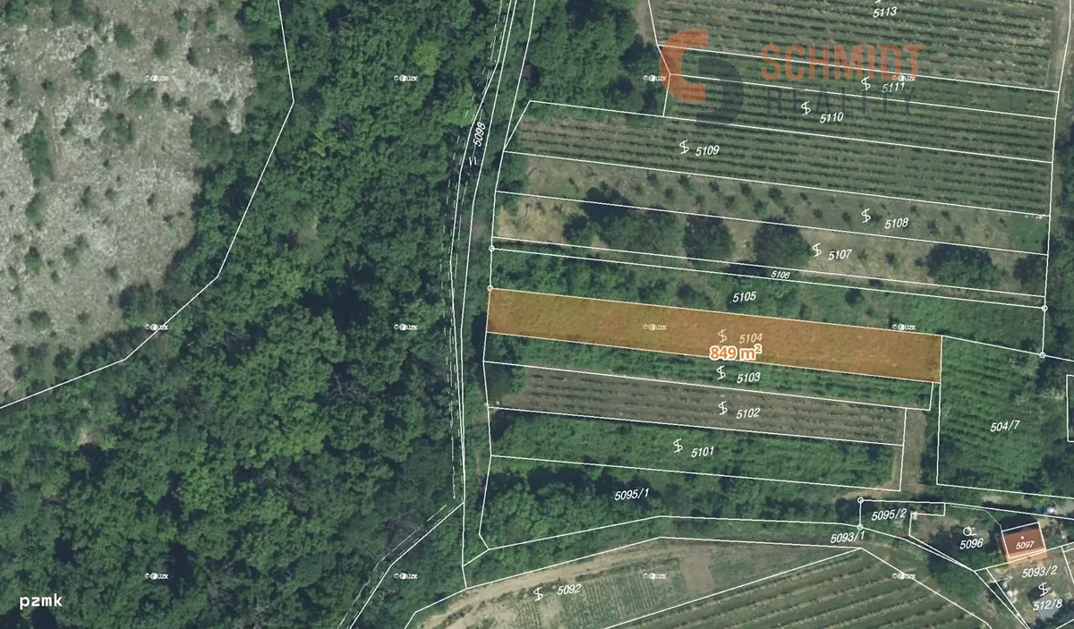 Prodej pozemku 849 m²